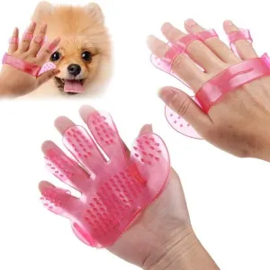 172 Rubber Pet Cleaning Massaging Grooming Glove Brush