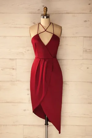 2024 Cocktail Dresses Sheath Spaghetti Straps Spandex Asymmetrical