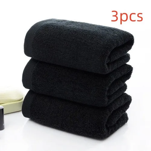 21 strands of black cotton towels