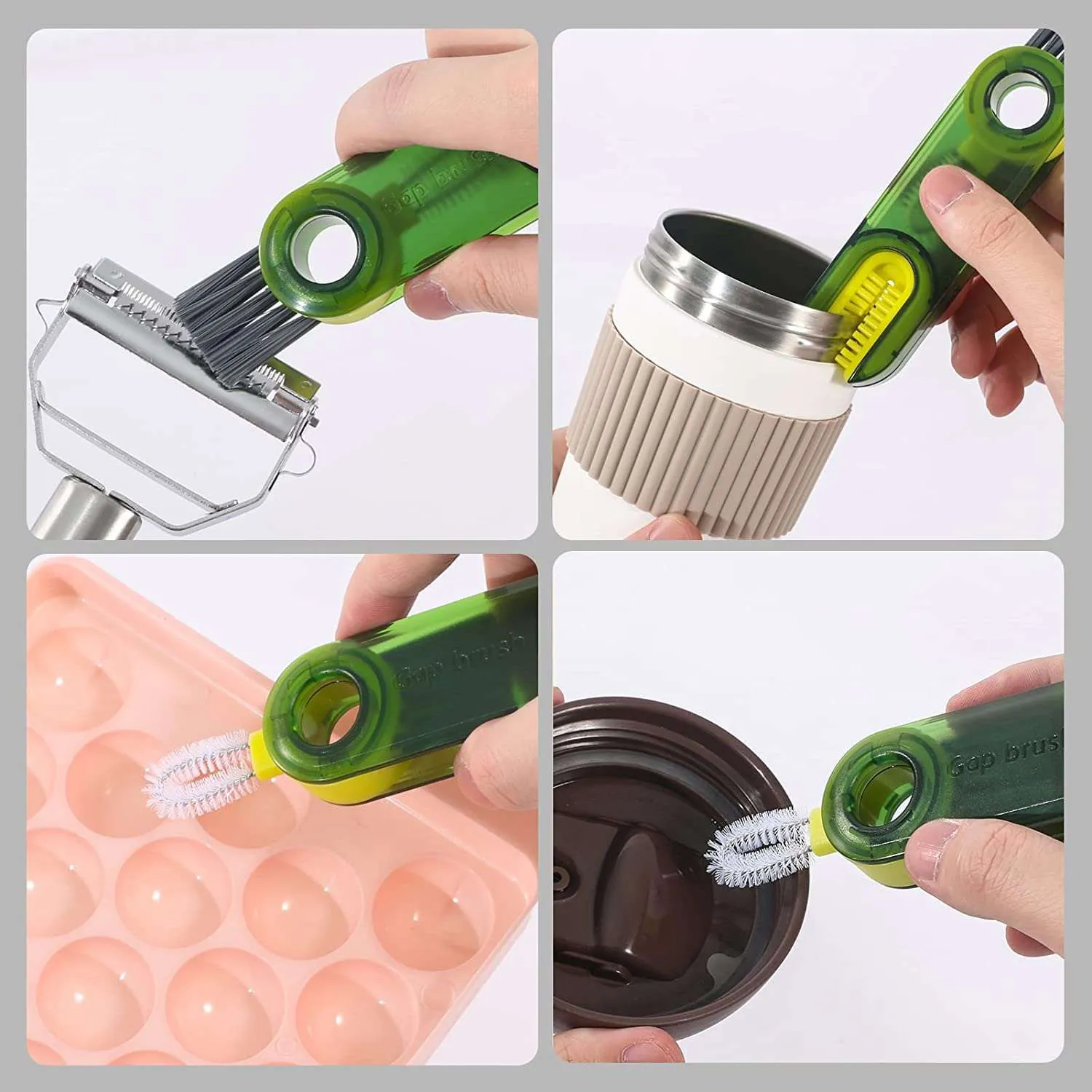 3 in 1 Cup Lid Gap Cleaning Brush Set, Multifunctional Insulation Bottle Cleaning Tools