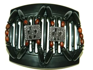 African Butterfly Thick Hair Comb - Dupla Black 27