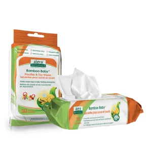 Aleva Naturals Bamboo Baby Pacifier & Toy Wipes - 30ct