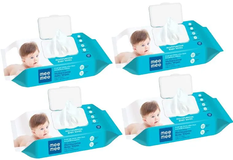 Baby Gentle Aloe Vera Premium Wet Wipes With Lid Pack (Pack of 4)