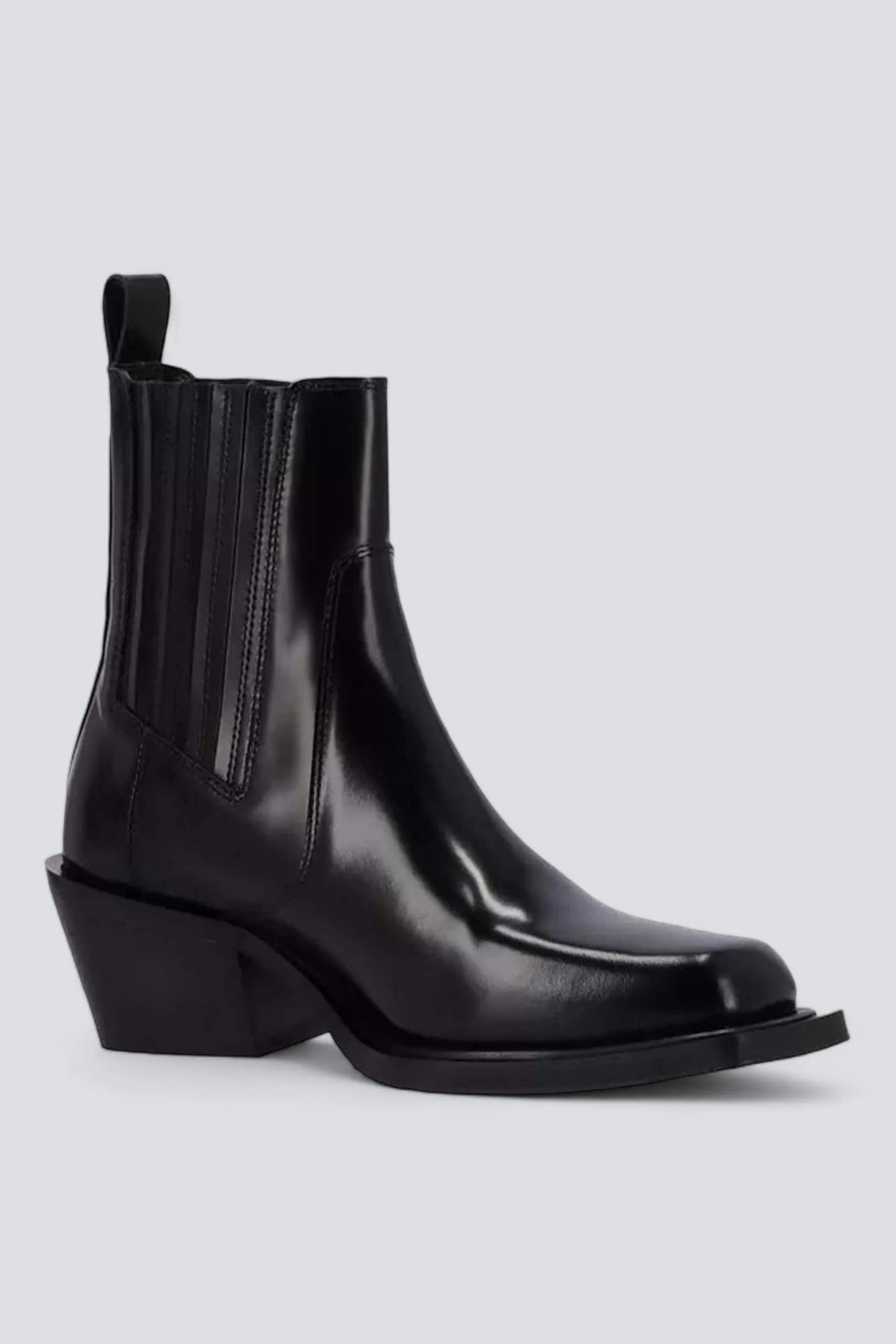 Black Leather Denver Ankle Boots