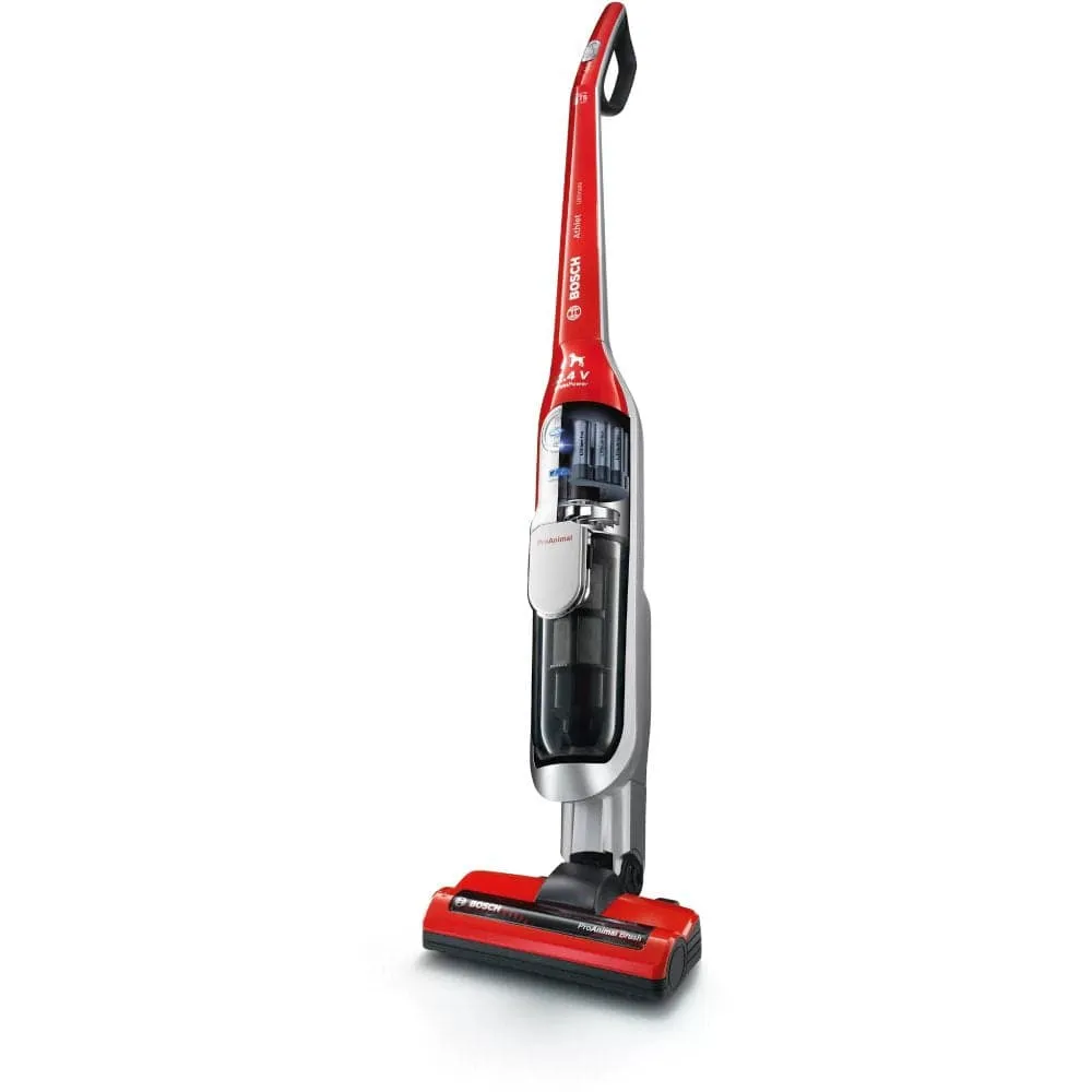 Bosch BCH7PETGB Athlet Serie 8 ProAnimal 32.4V Cordless Vacuum Cleaner, upto 75 minutes runtime Red