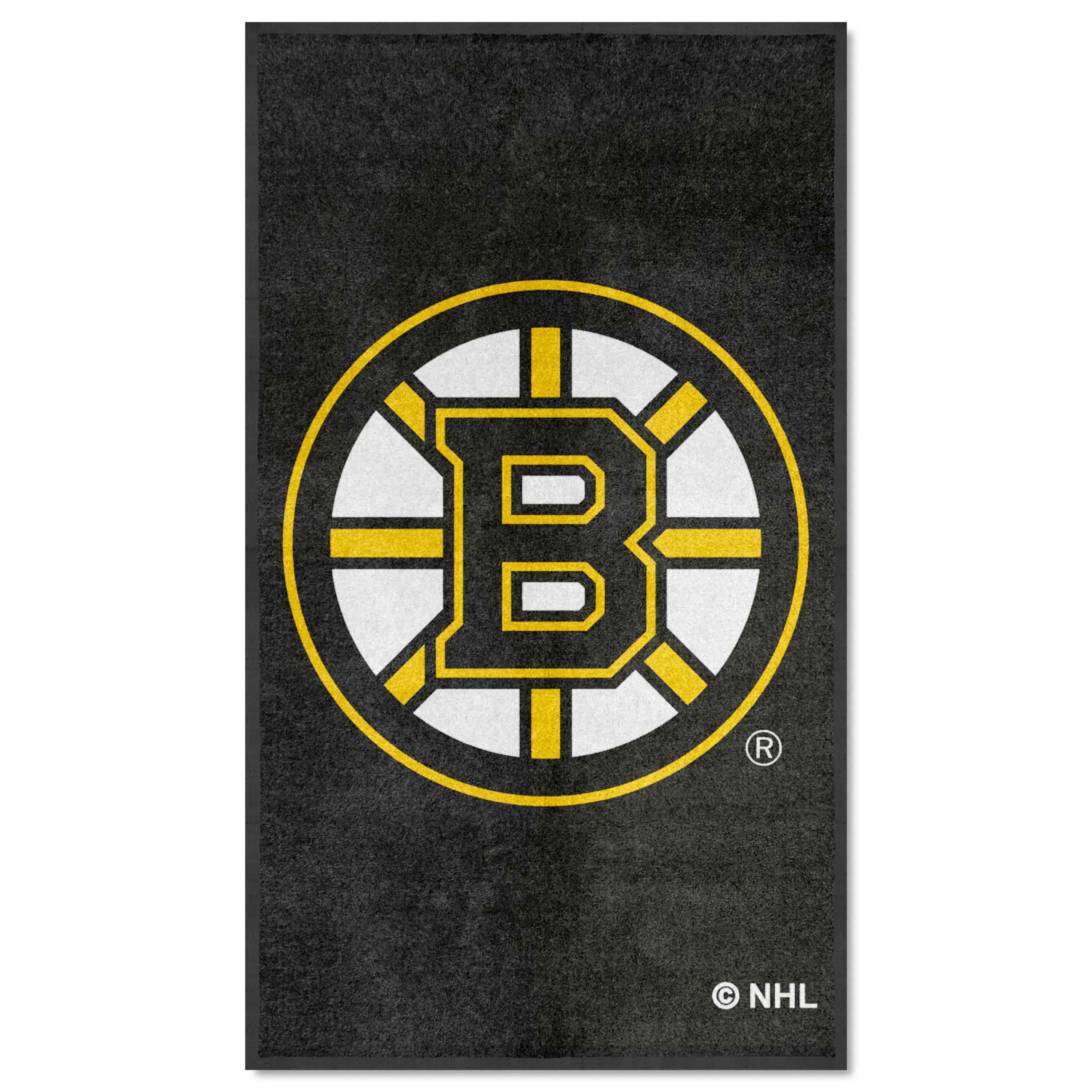 Boston Bruins 3X5 High-Traffic Mat with Durable Rubber Backing - Portrait Orientation