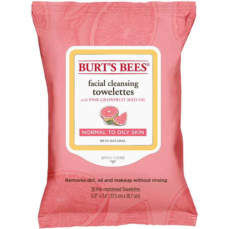 Burt's Bees Facial Cleansing Towelettes - Pink Grapefruit