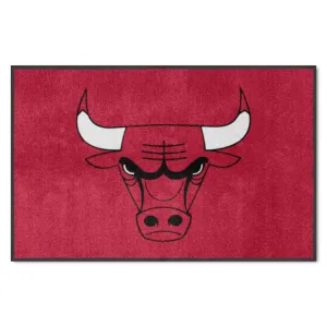 Chicago Bulls 4X6 High-Traffic Mat with Durable Rubber Backing - Landscape Orientation