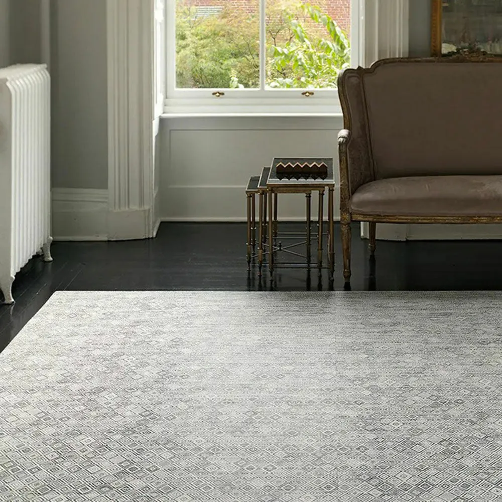 chilewich | woven floor runner 76x269cm (30x106") | mosaic black   white