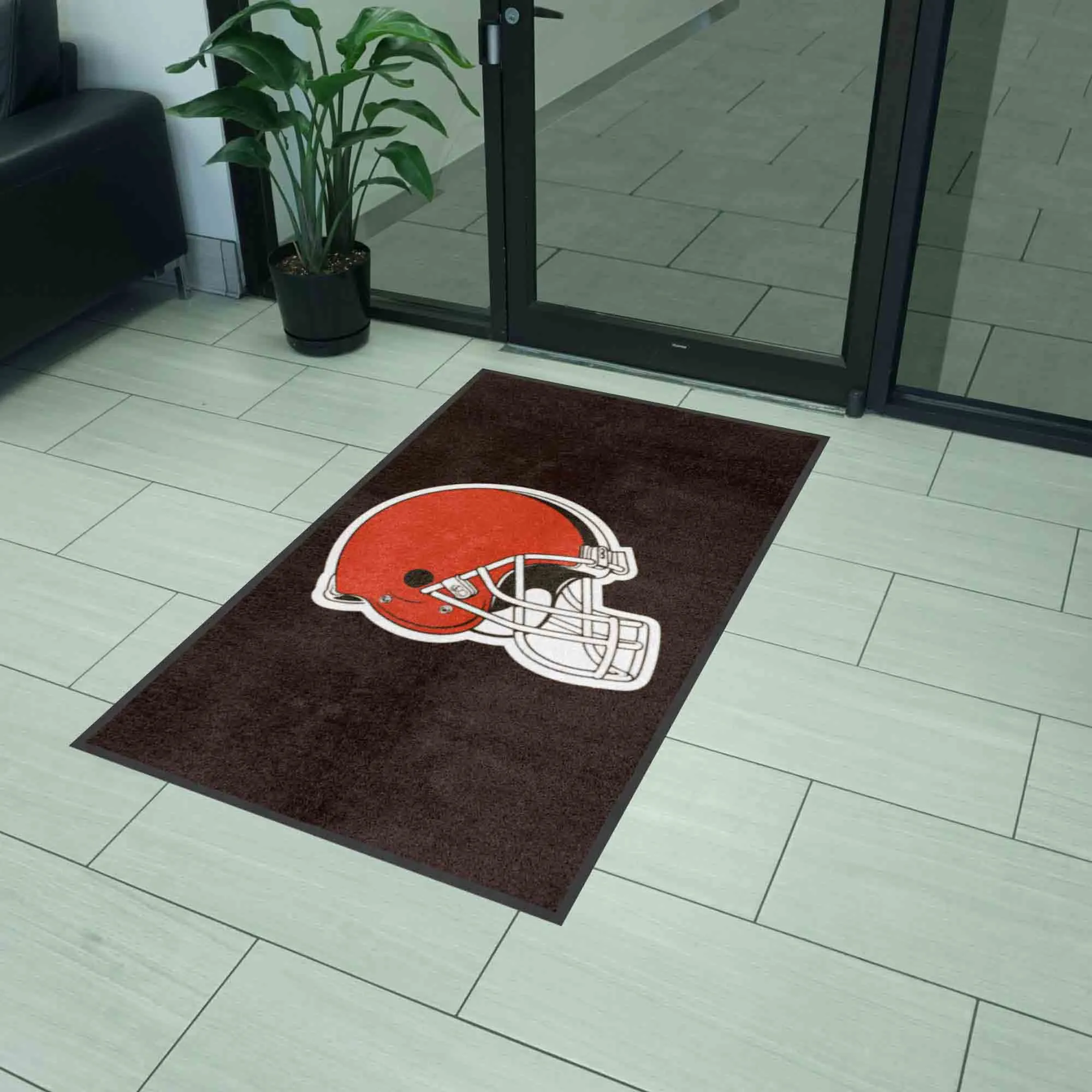 Cleveland Browns 3X5 High-Traffic Mat with Durable Rubber Backing - Portrait Orientation