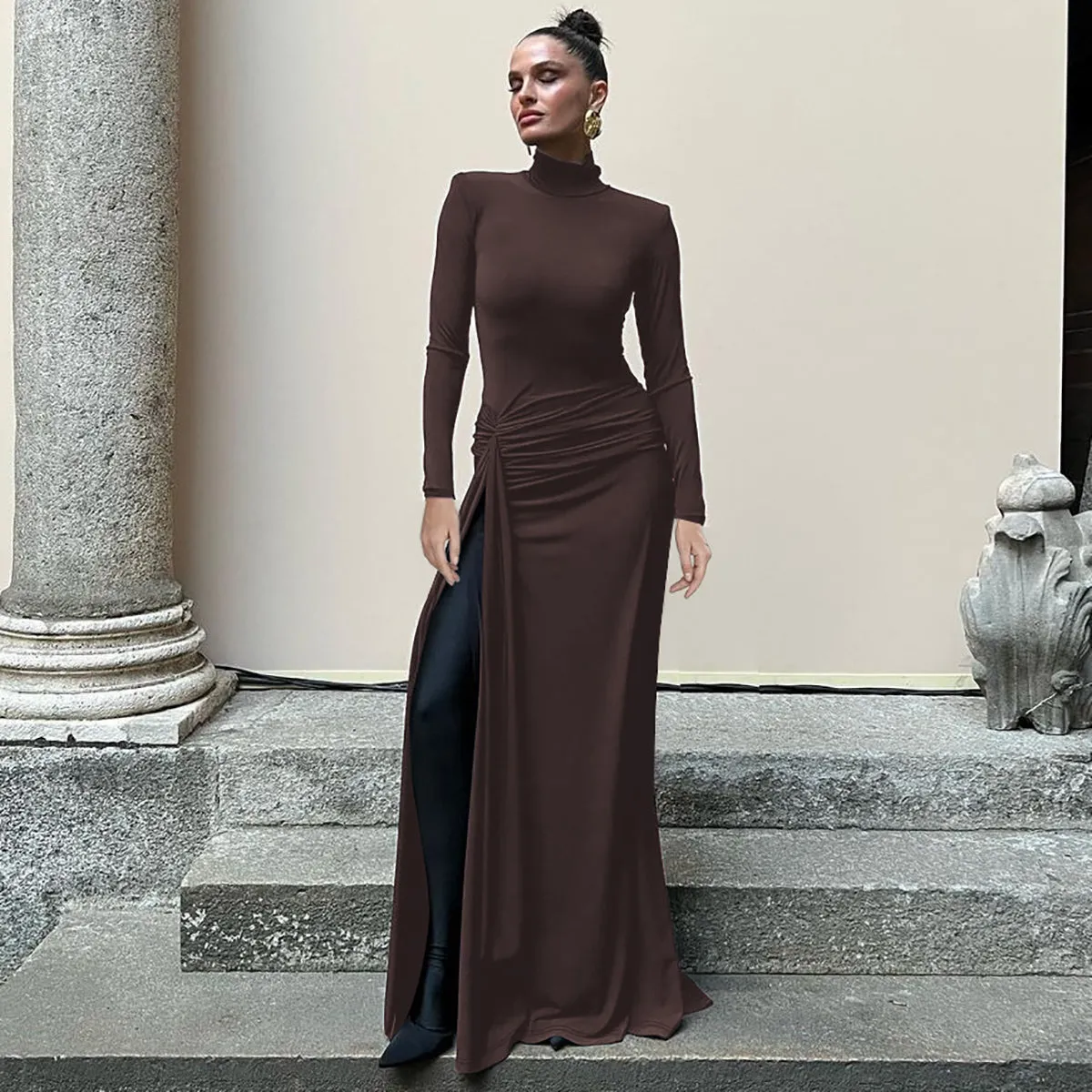 Dallas Long Sleeve Slit Dress