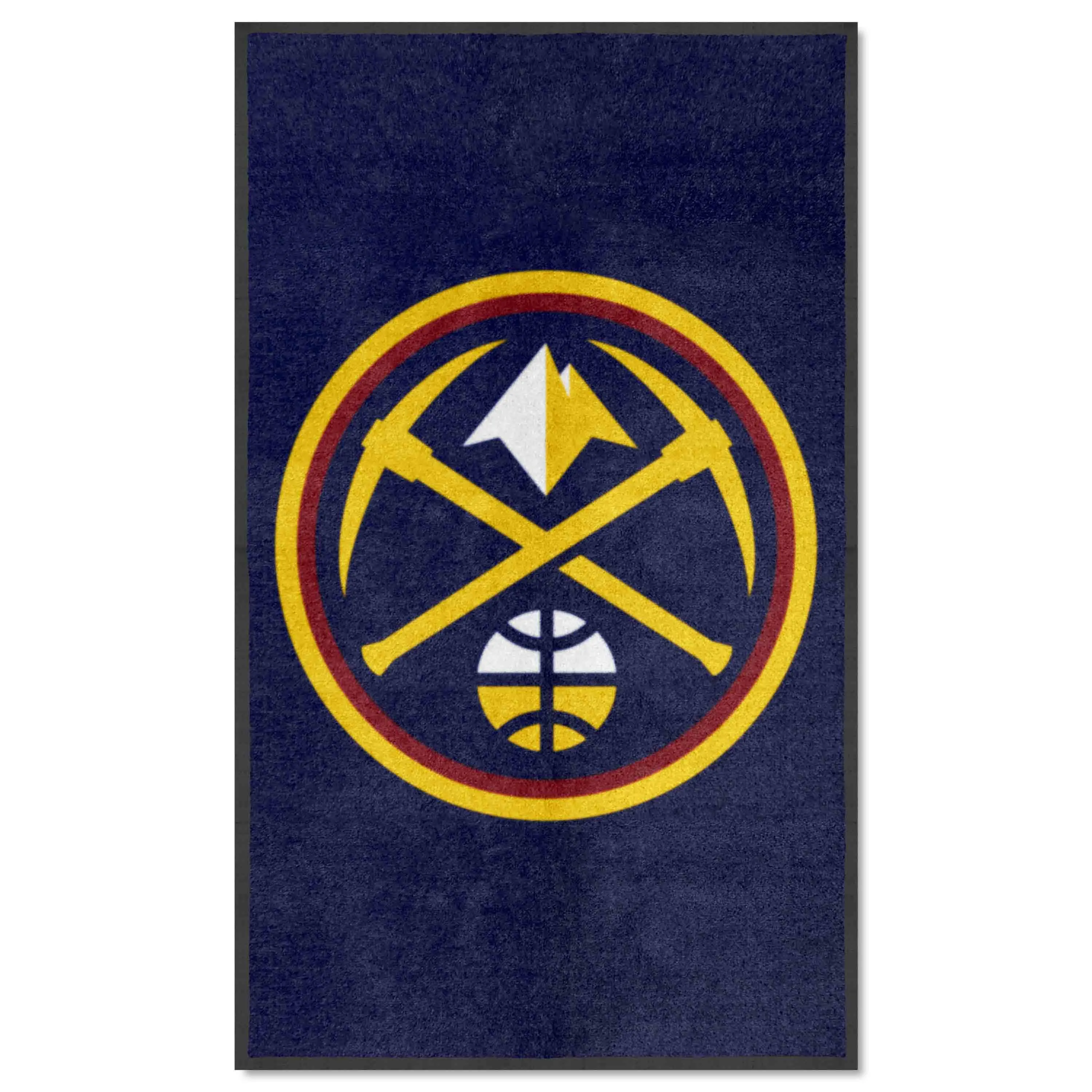 Denver Nuggets 3X5 High-Traffic Mat with Durable Rubber Backing - Portrait Orientation