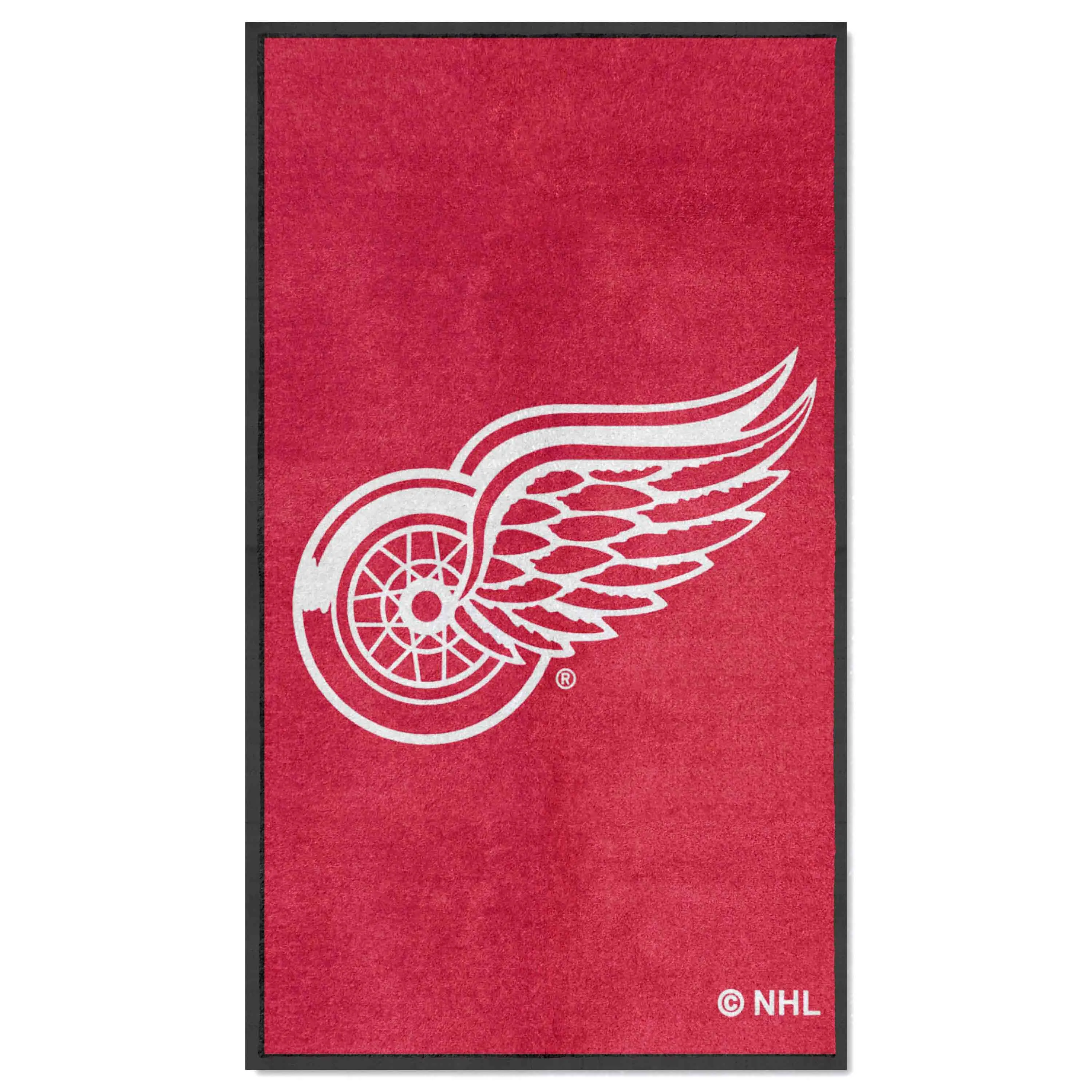 Detroit Red Wings 3X5 High-Traffic Mat with Durable Rubber Backing - Portrait Orientation