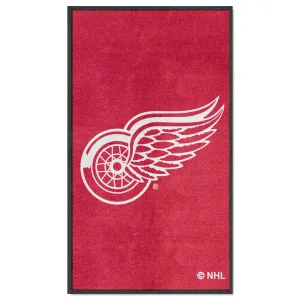 Detroit Red Wings 3X5 High-Traffic Mat with Durable Rubber Backing - Portrait Orientation