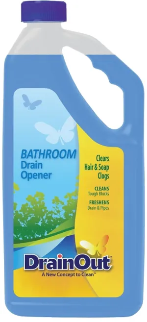 Drain OUT DOB0632N Drain Opener, Liquid, Blue, Citrus, 32 oz, Bottle :EA: QUANTITY: 6