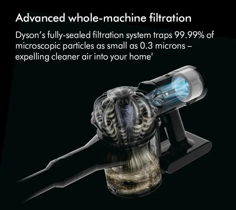 Dyson V8 ADVANCED24 Cordless Stick Vacuum Cleaner With Up To 40 minutes Run TIme, Silver/Nickel