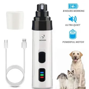 Electric Dog Nail Clippers for Dog Nail Grinders Rechargeable USB Charging Pet Quiet Cat Paws Nail Grooming Trimmer Tools