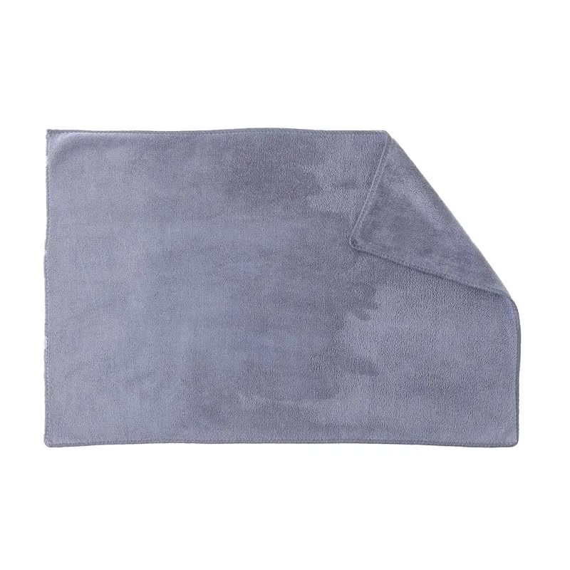 Encasa Microfiber Towels (60x40 cm) for car and Kitchen Cleaning, Perfect for Travel, Beach Trips, Backpacking, Camping and Gym use - Fast Drying - 3-Pack - Blue-Grey-Purple