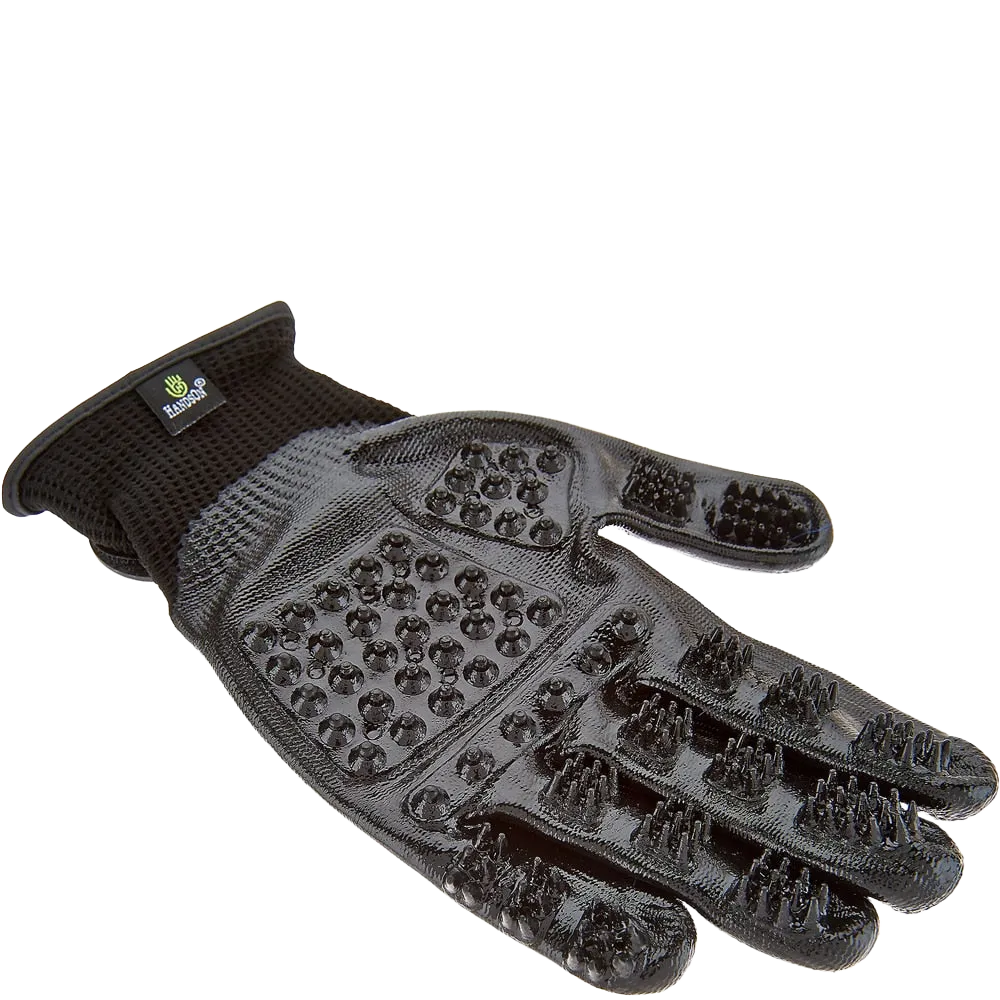 Extra-Large Black Deshedding Gloves by HandsOn Gloves