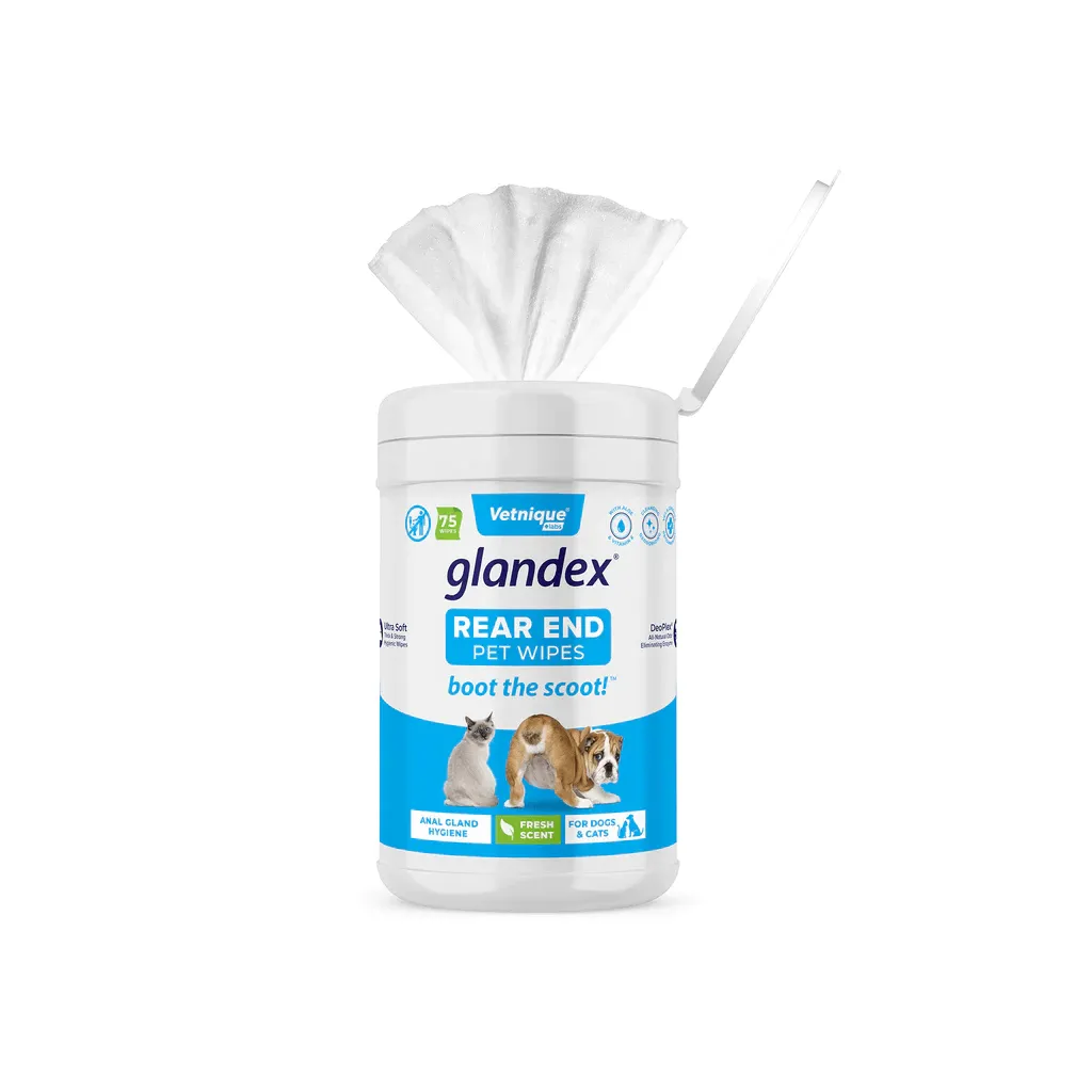 Glandex Boot the Scoot rear End Anal Gland Cleaning & Deodorizing Pet Wipes - 75ct