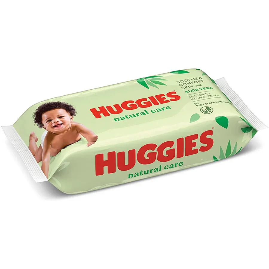 Huggies Baby Wipes Natural Care 56's x 4 (Value Pack)