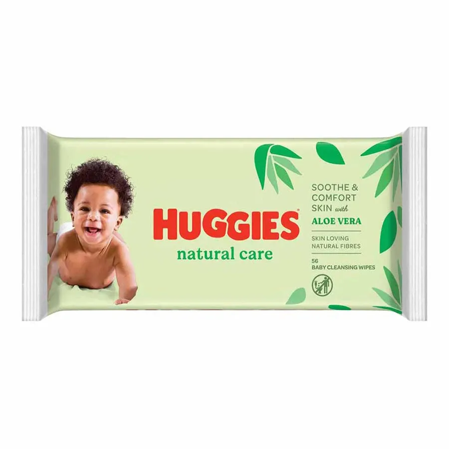 Huggies Baby Wipes Natural Care 56's x 4 (Value Pack)