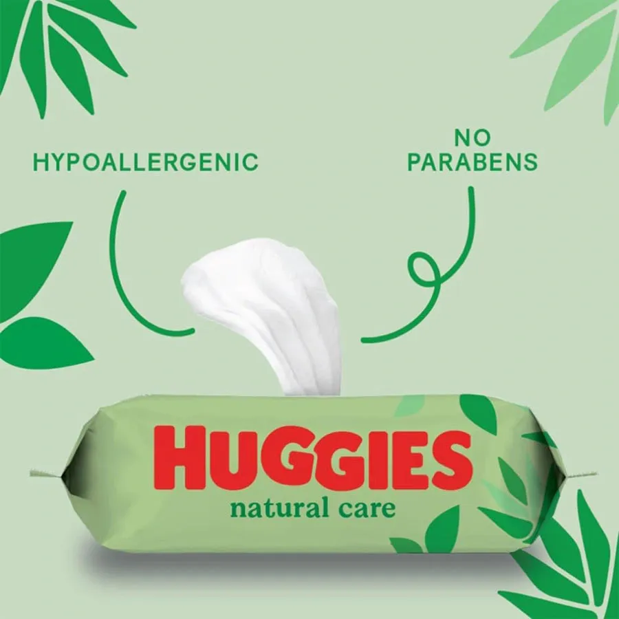 Huggies Baby Wipes Natural Care 56's x 4 (Value Pack)