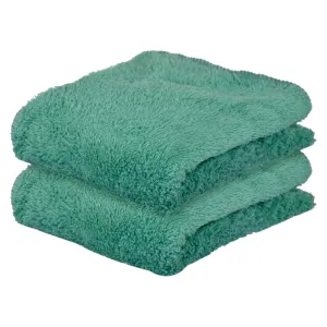 Kuber Industries Cleaning Towel | Reusable Cleaning Cloths for Kitchen | Duster Towel for Home Cleaning | 350 GSM Cleaning Cloth Towel for Car | Bike | 30x60 | Pack of 2 | Green