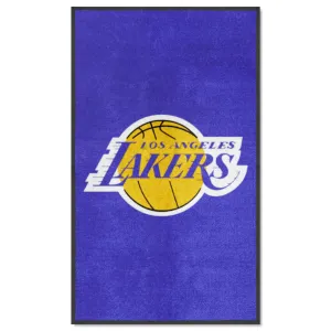 Los Angeles Lakers 3X5 High-Traffic Mat with Durable Rubber Backing - Portrait Orientation