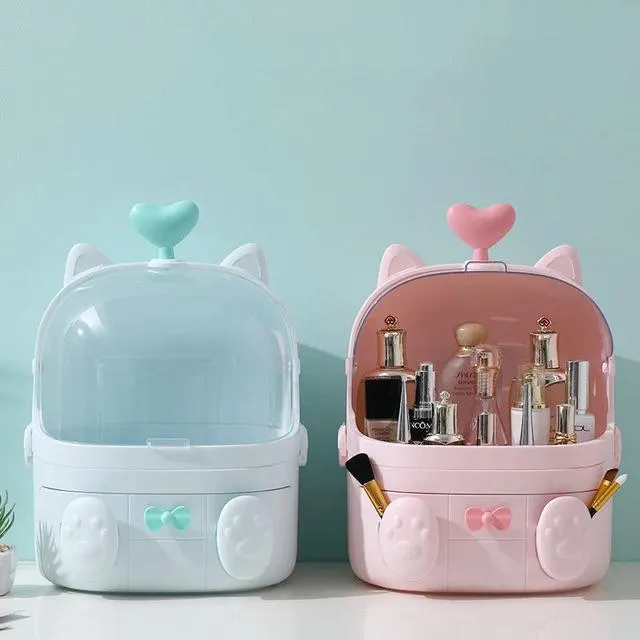 Multifunctional Cat Shape Makeup Organizer