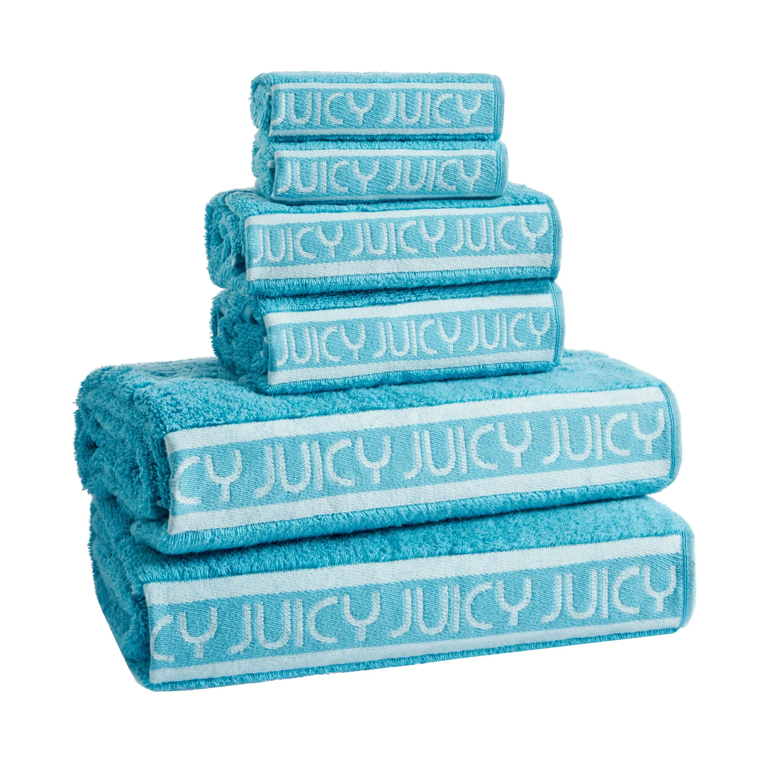 Plush Stripe Bath Towel Set