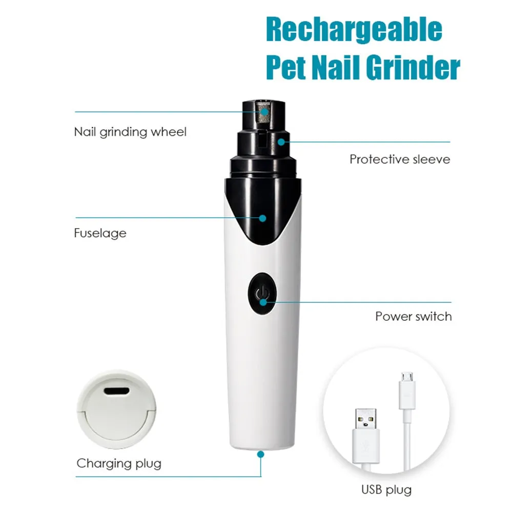 Pro Rechargeable Pet Nail Grinder - Smooth & Painless Grooming!