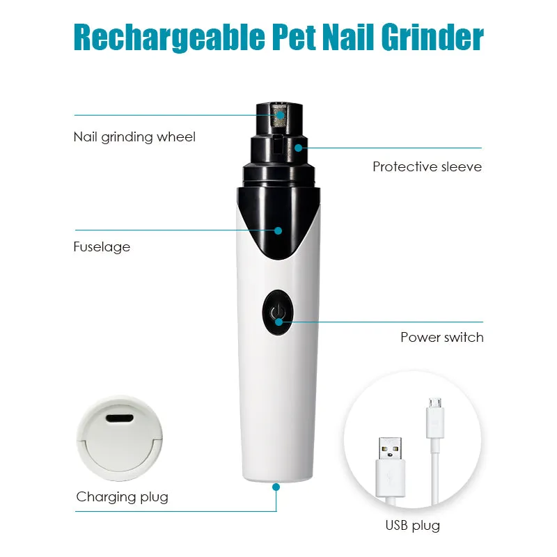 Quiet Electric Pet Nail Grinder with USB Charging - YES4PETS