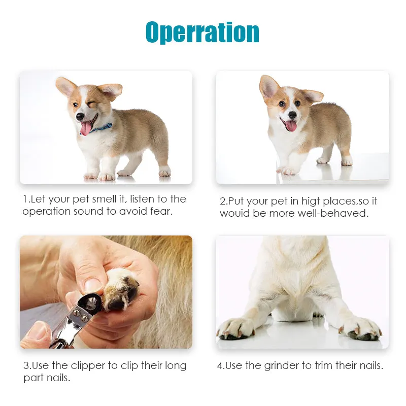 Quiet Electric Pet Nail Grinder with USB Charging - YES4PETS