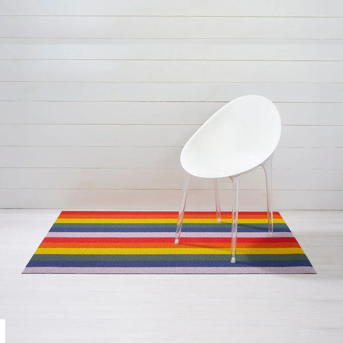 Rainbow Stripe Indoor/Outdoor Shag Floormat