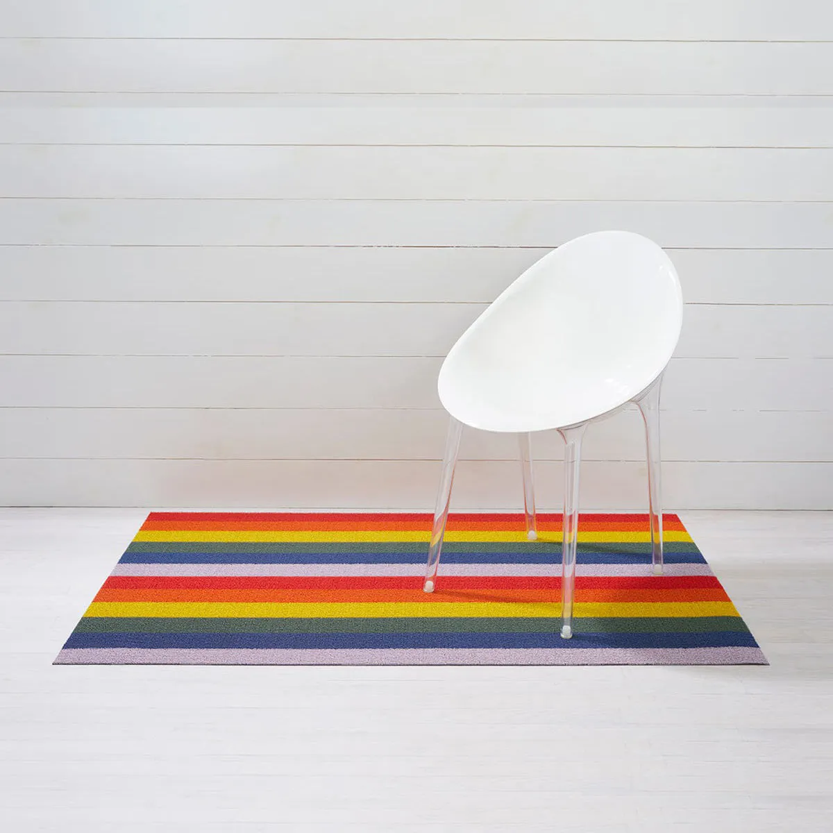 Rainbow Stripe Indoor/Outdoor Shag Floormat