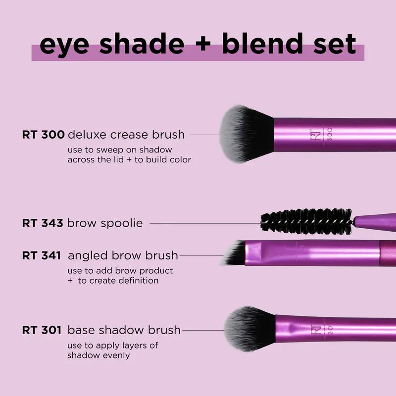 Real Techniques Eye Shade   Blend Dual Ended Brow Brushes (300, 343, 341, 301)