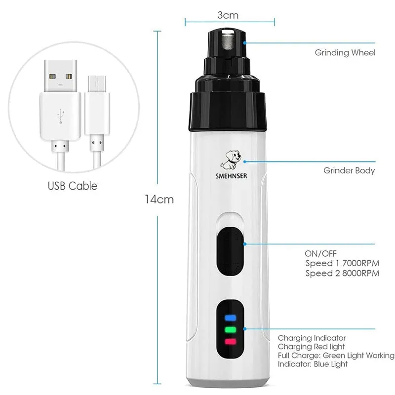 Rechargeable Pet Nail Trimmer Tools