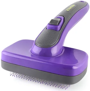 Self Cleaning Slicker Brush - Dog & Cat Brush, Dog Brush For Shedding, Cat & Dog