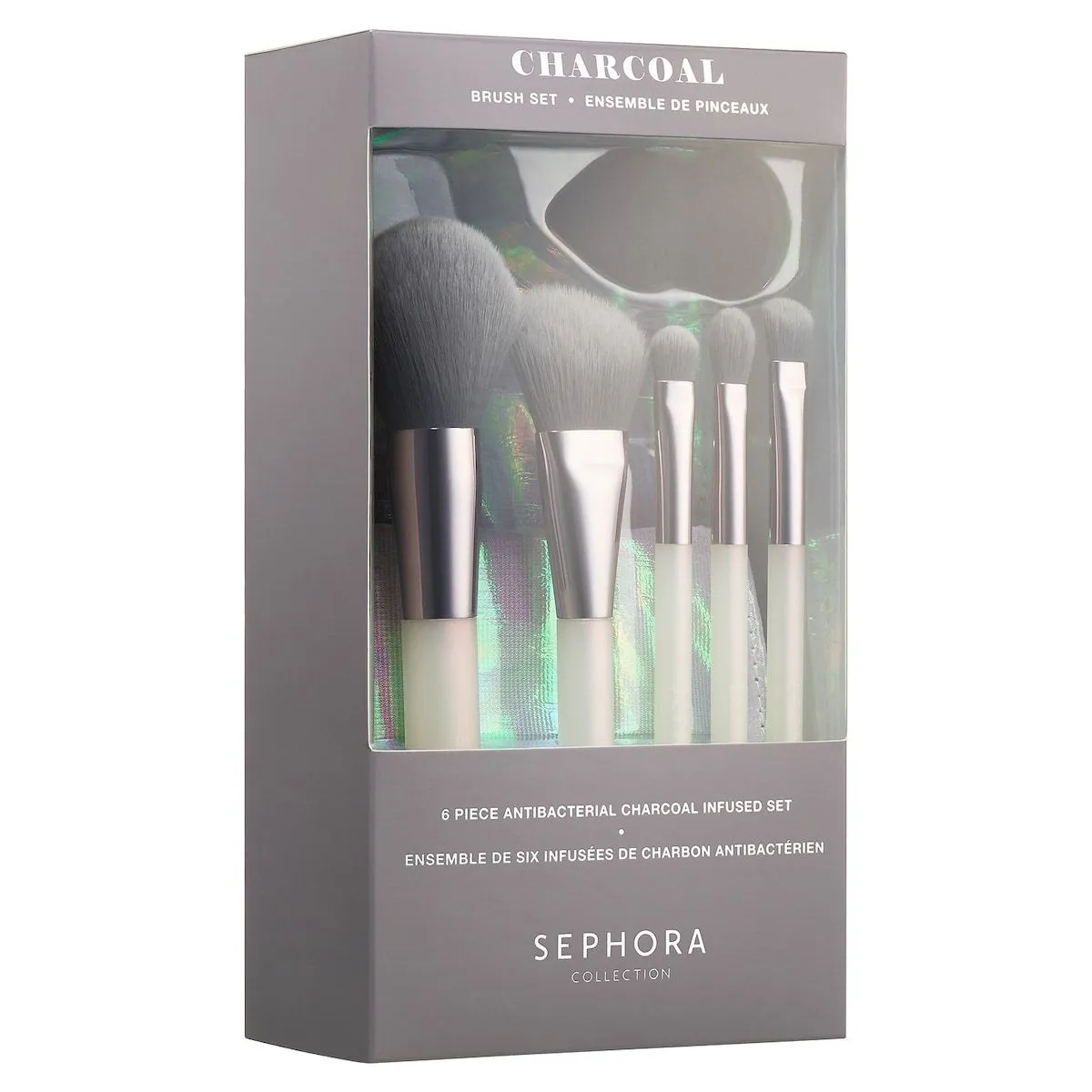 Sephora Deluxe Charcoal Antibacterial Brush Kit