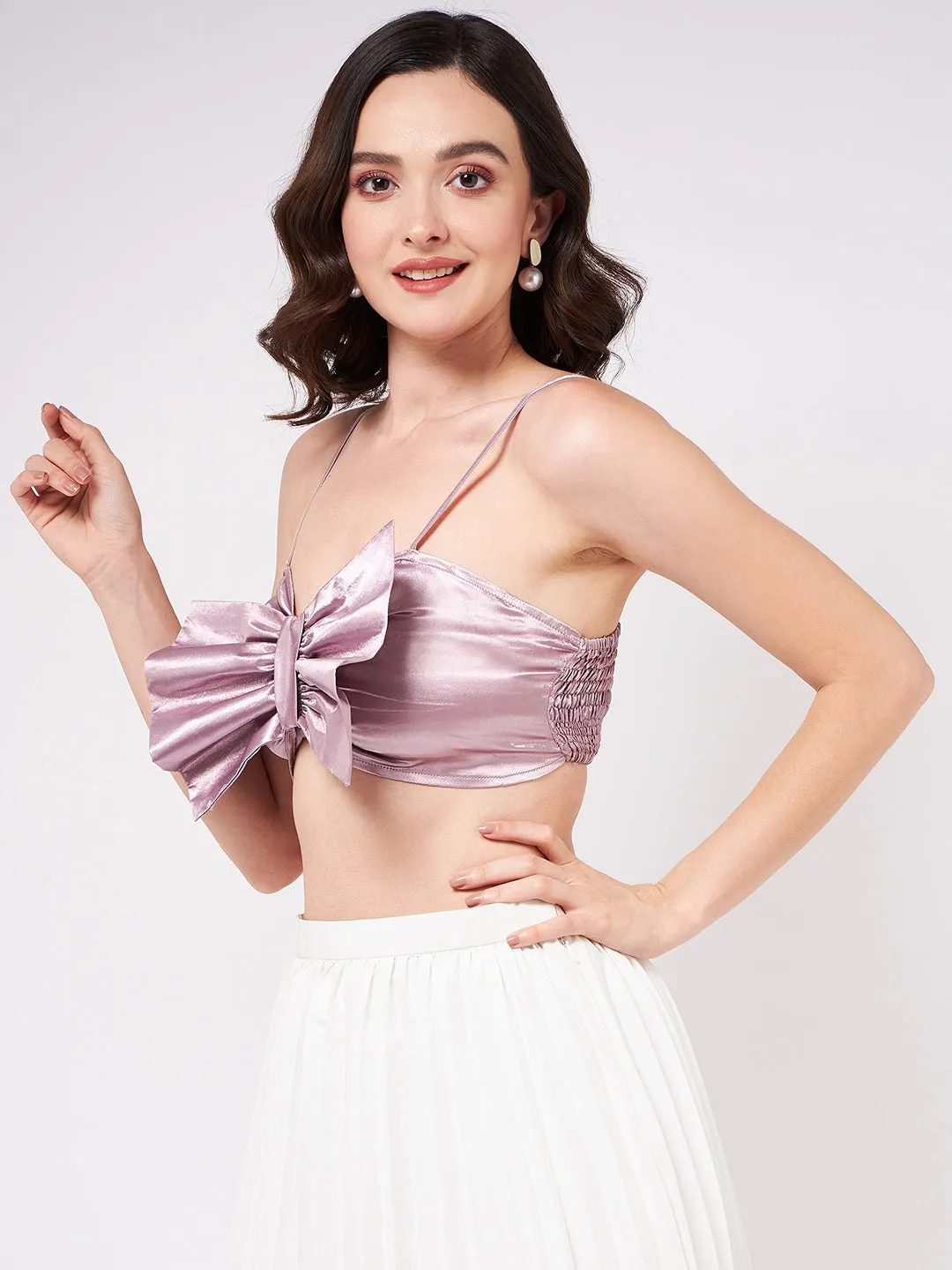 Solid Bow Bralette Top