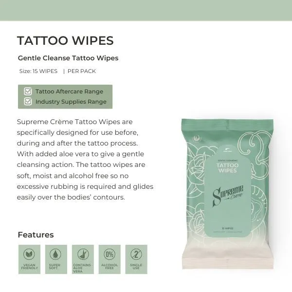 Supreme Creme Tattoo Wipes