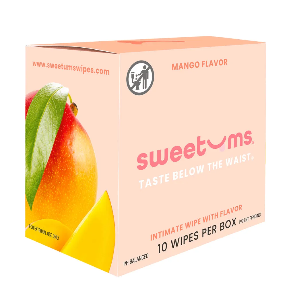 Sweetums Intimate Wipes Mango Flavor 10-Pack