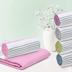 The Better Home 100% Cotton Turkish Bath Towel | Quick Drying Cotton Towel | Light Weight, Soft & Absorbent Turkish Towel (Pack of 1, Pink)